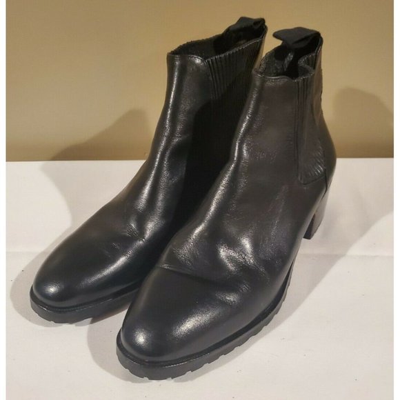 Cole Haan Shoes - Women's Black Cole Haan Pull On Ankle Chelsea Boots, Size 10AA, Made in Brazil